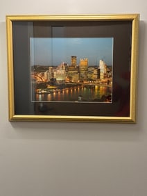 Signed and Framed Photograph of Downtown Pittsburgh, Pennsylvania Skyline