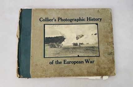 Antique Book of Colliers Photogenic History of the European War