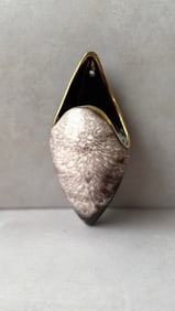 Midcentury Ceramic Cornucopia Style Wall Pocket Vase/ Planter