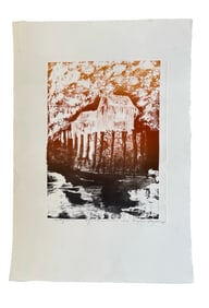 Pencil-Signed Original Etching of Artist Proof "Motif No. 1" by Mary Ann Wenniger Gloucester, MA