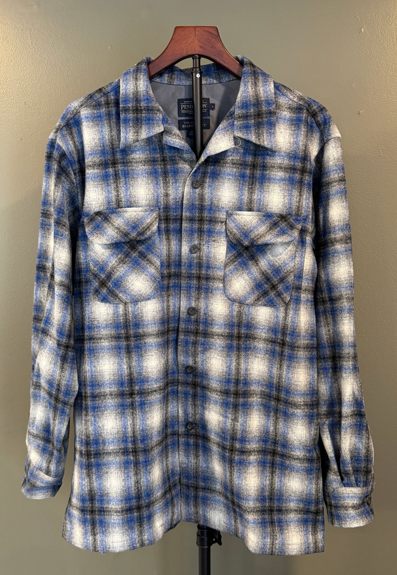 Vintage Pendleton Plaid Wool Board Shirt, Men's Large (1 of 4)
