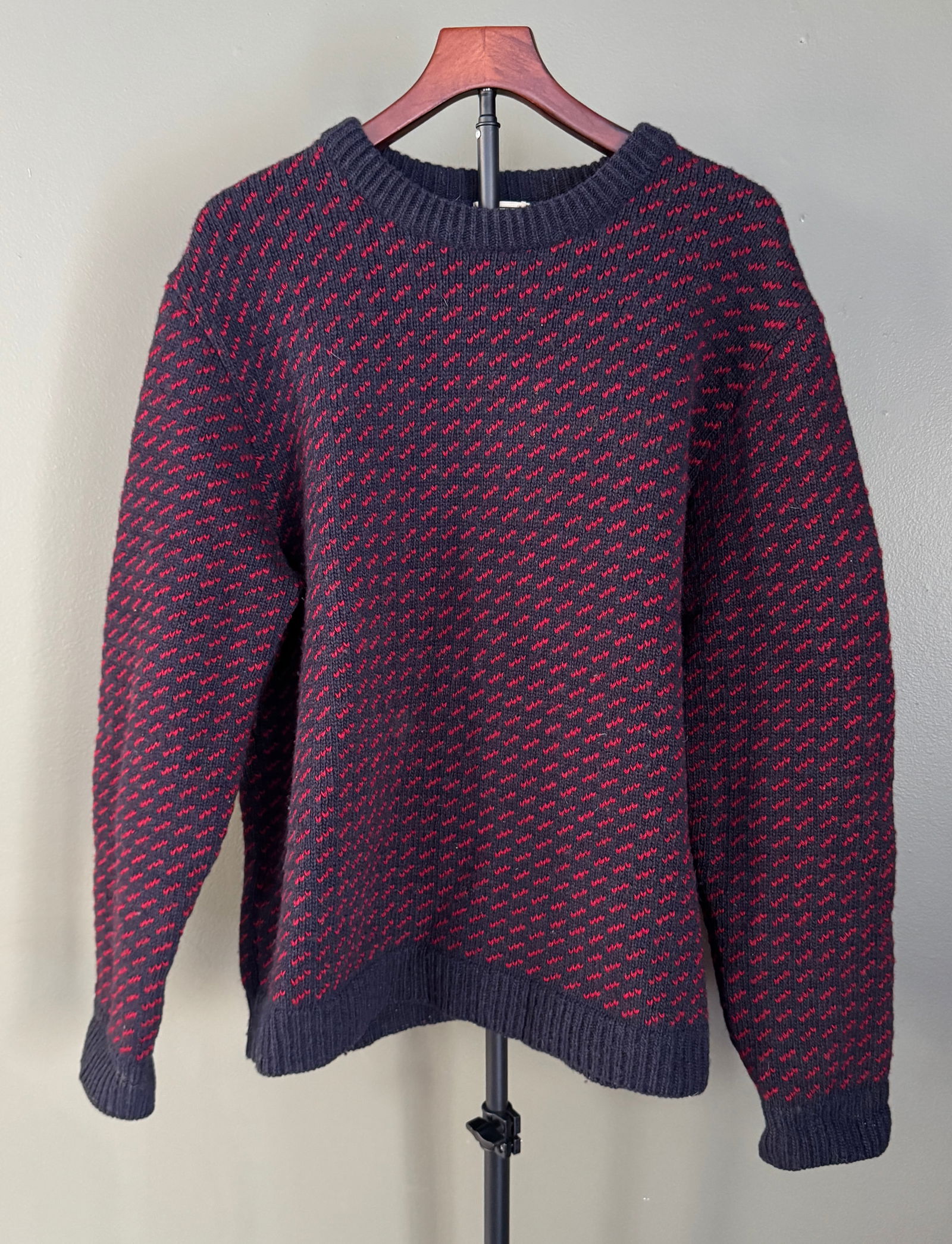 L.L. Bean Norwegian-Style Wool Knit Sweater, Men's Large (1 of 4)