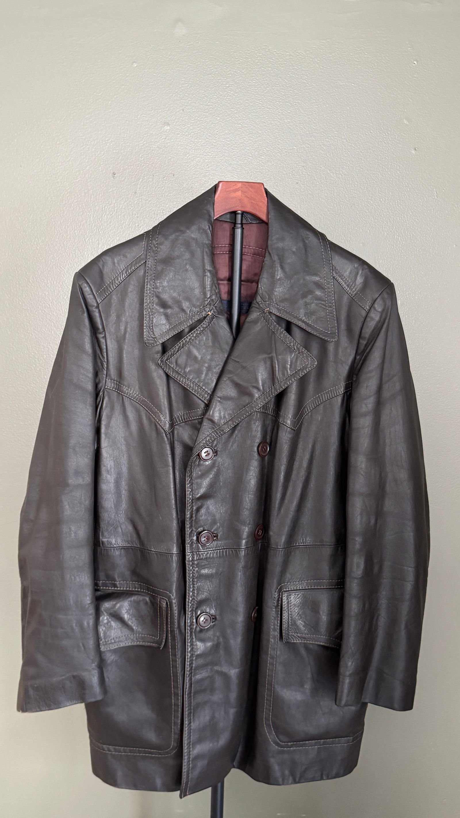 Vintage Leather Jacket Made in Poland (1 of 4)