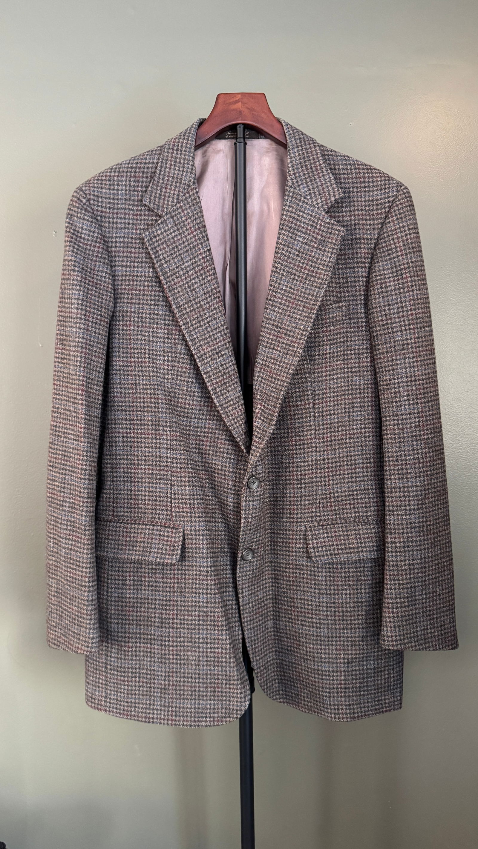 Vintage Brown Wool Men's Sport Coat, Classic Tailored Style (1 of 3)