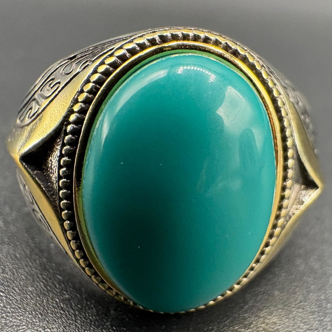 Vintage Turquoise Alloy Ring (1 of 3)