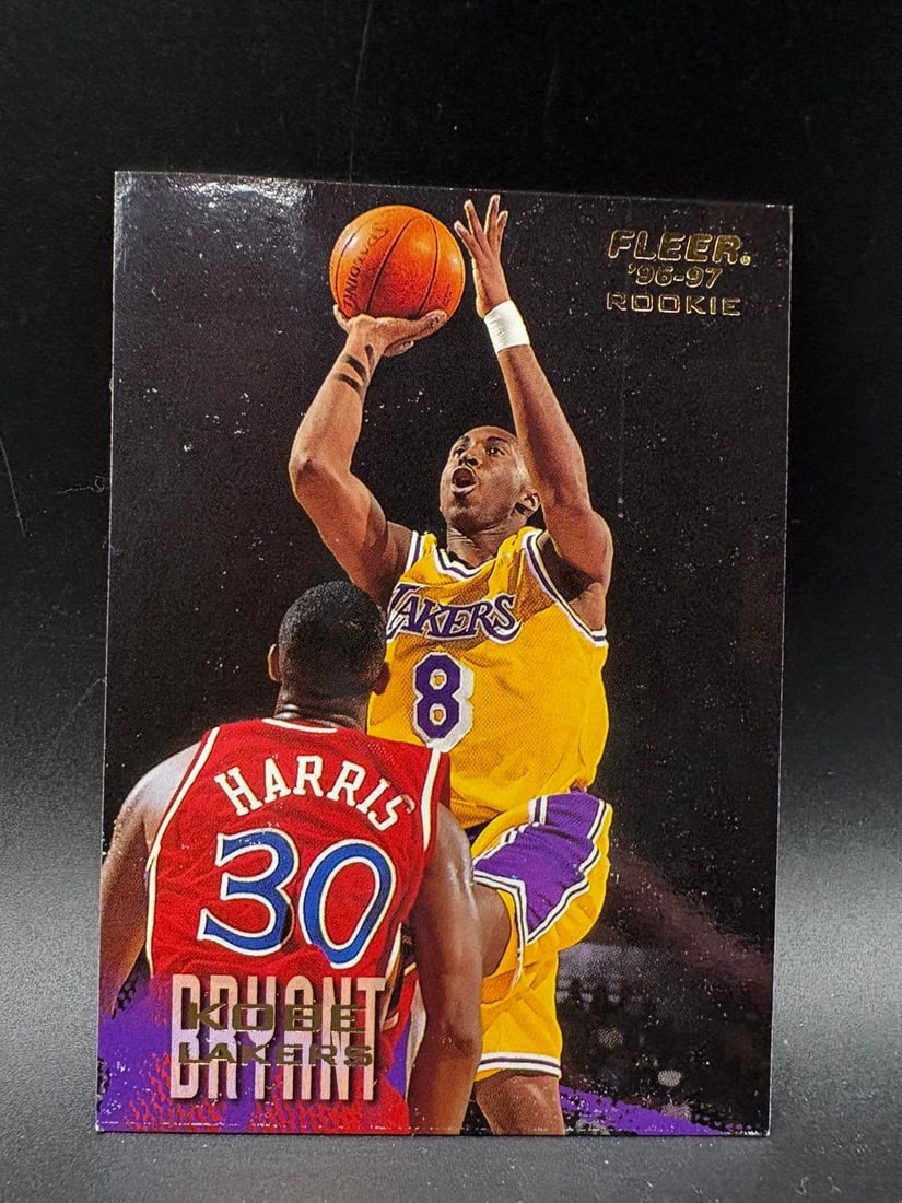 Card de Basquete – Kobe Bryant – Fleer 1996–97 Rookie – Los Angeles Lakers (1 of 2)
