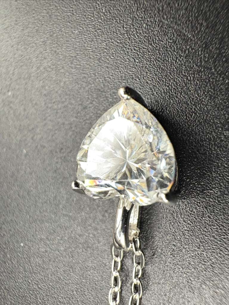 Heart-Shaped Moissanite Necklace - GRA Certified (1 of 3)