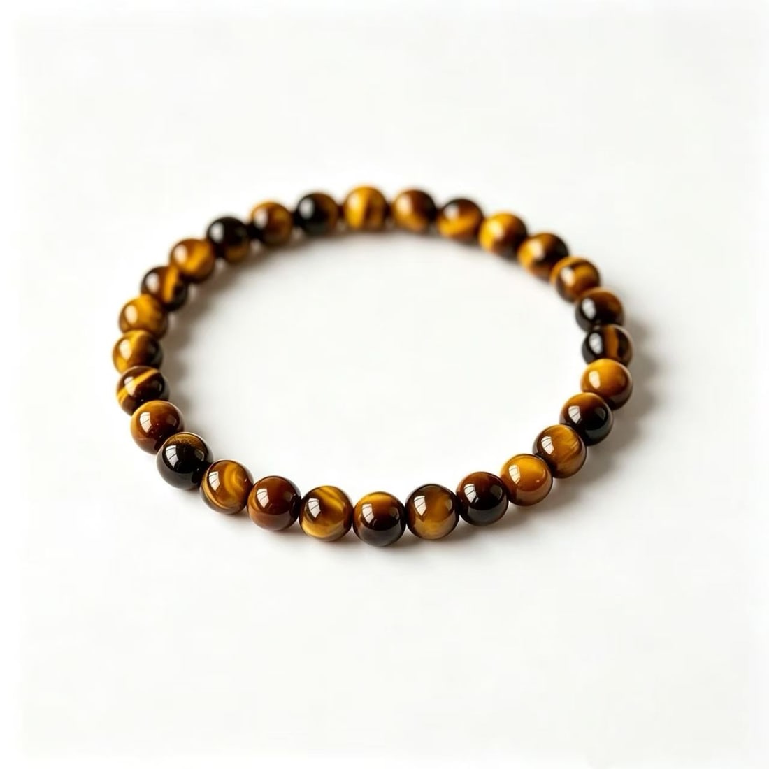 Tiger’s Eye Bead Stretch Bracelet (1 of 2)