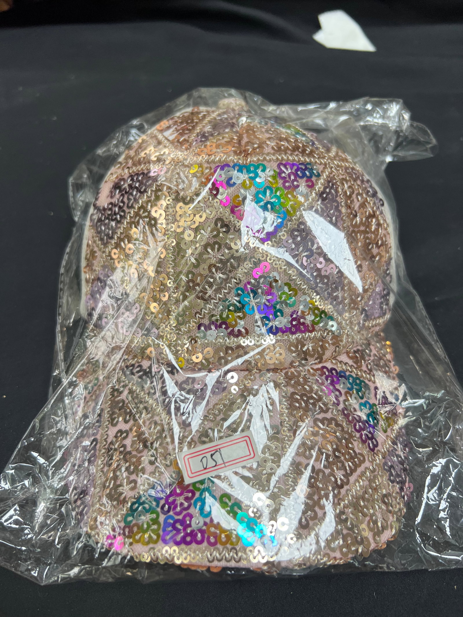 Sequin Embellished Multicolor Fabric Baseball Cap - 2