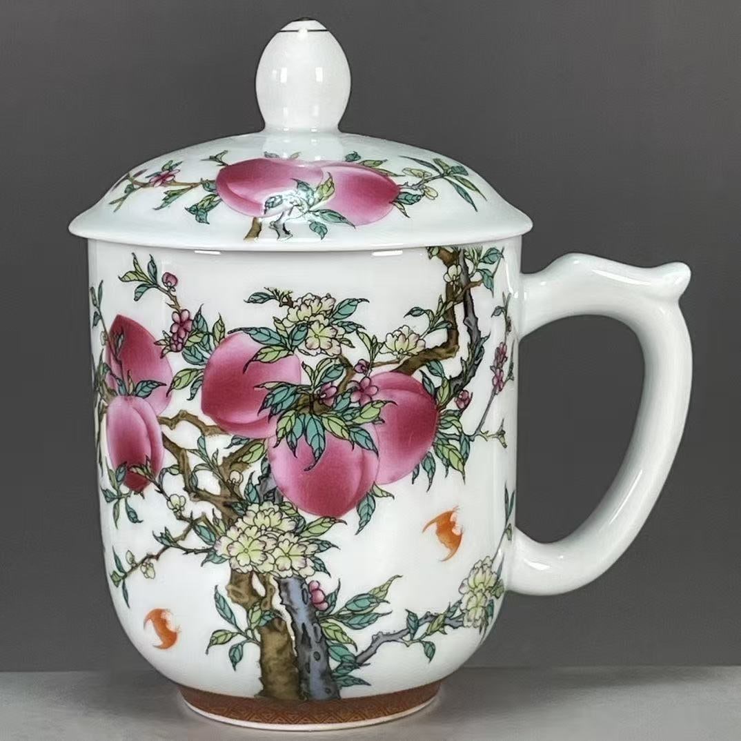 Chinese Porcelain Tea Cup, 14*11.5cm (1 of 6)