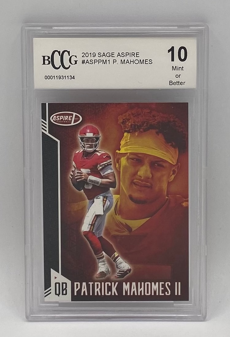 2019 Sage Aspire Patrick Mahomes II #ASPPM1 BCCG 10 Mint or Better (1 of 2)