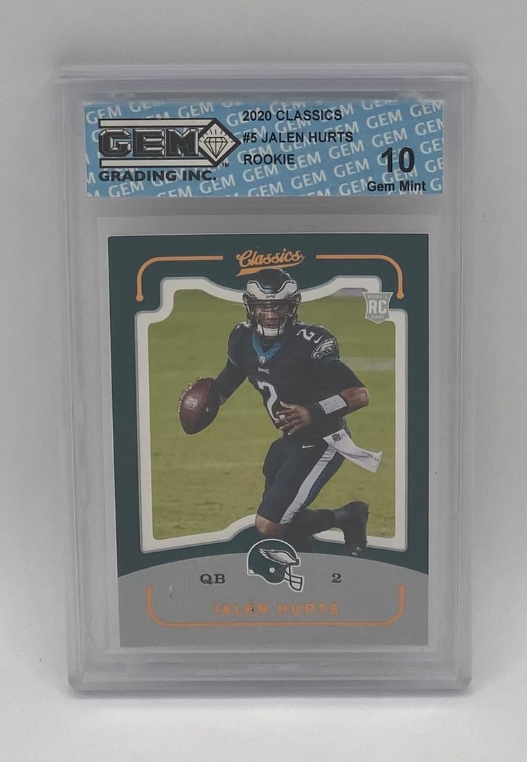 2020 Panini Classics Jalen Hurts Rookie #5 GEM Grading 10 Gem Mint (1 of 2)