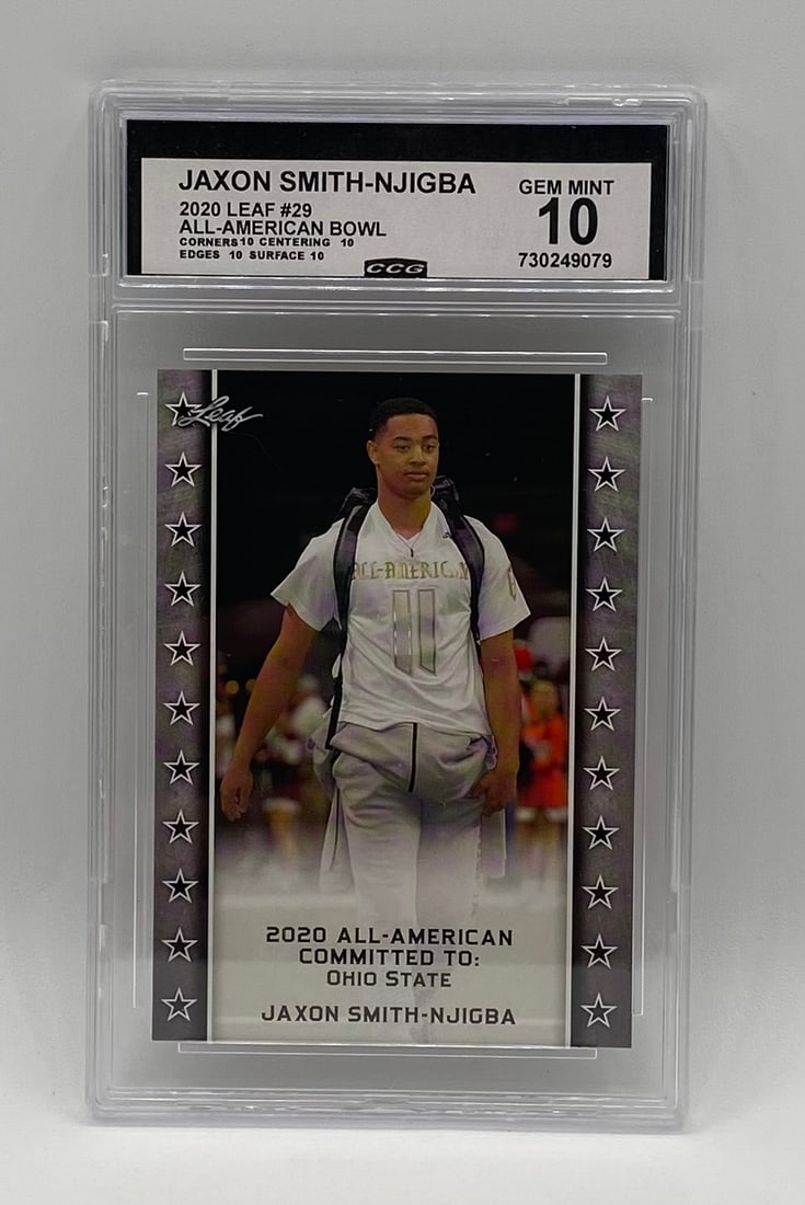2020 Leaf All-American Bowl Jaxon Smith-Njigba #29 CCG 10 Gem Mint