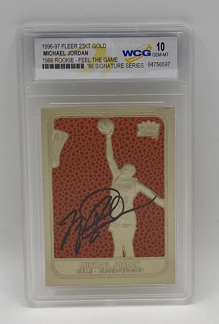 1996-97 Fleer 23KT Gold Michael Jordan Feel The Game '86 Sig WCG 10 (1 of 2)