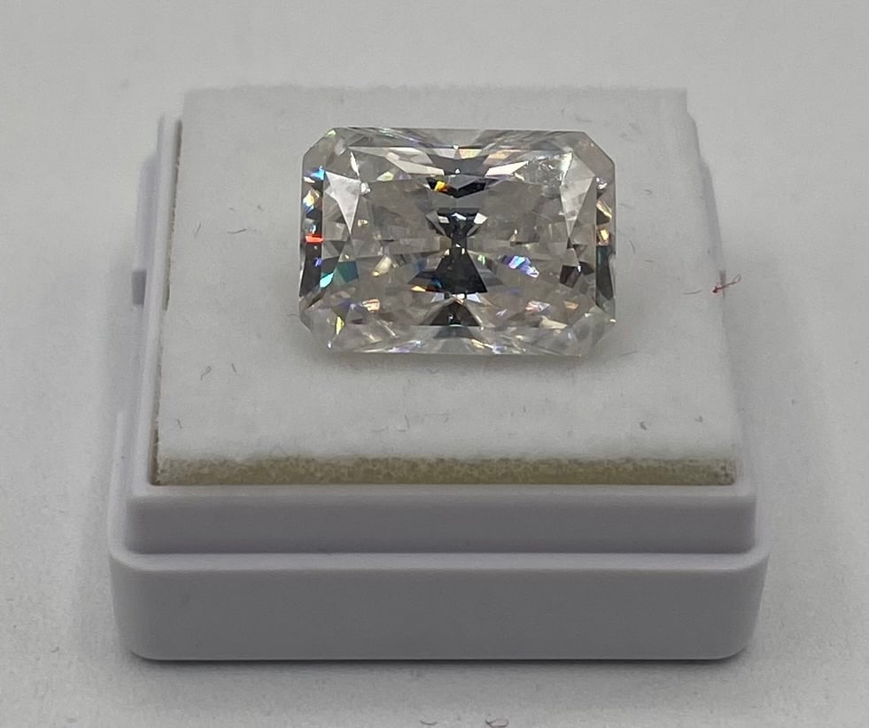 10.00 CT D Color VVS1 Radiant Cut Loose Moissanite (1 of 1)
