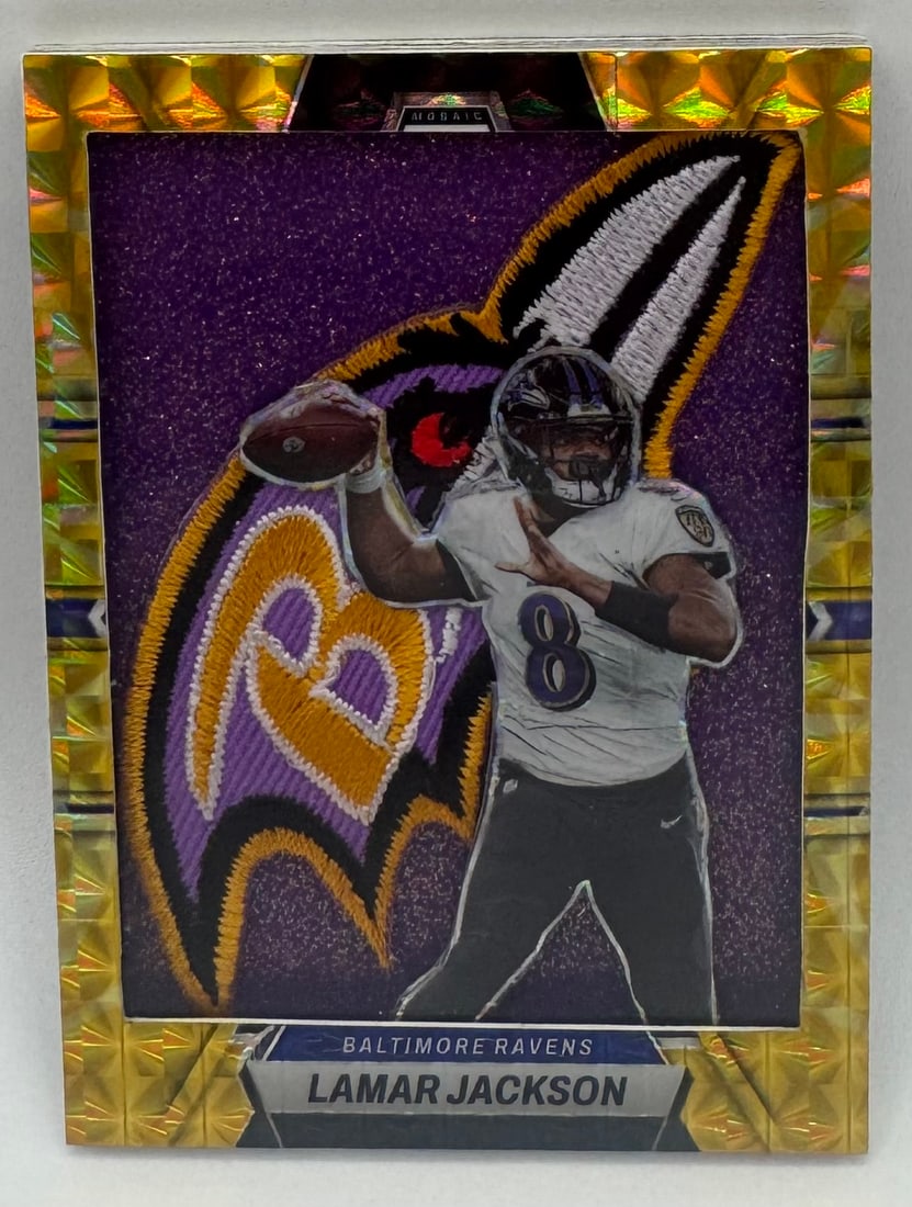 Lamar Jackson ACEO Patch Card: Lamar Jackson Custom Patch Basketball Card