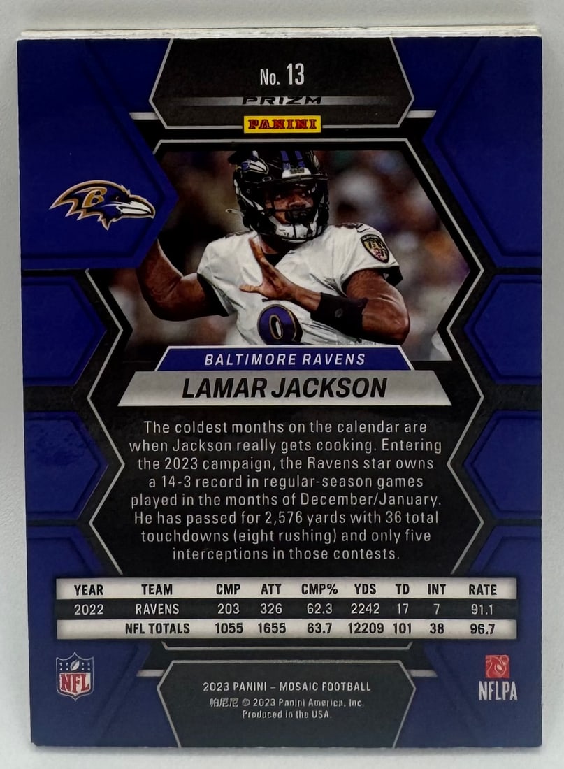Lamar Jackson ACEO Patch Card - 2