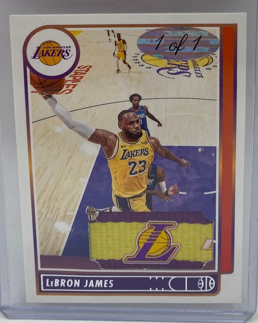 Lebron James ACEO Patch Card: Lebron James Custom Patch Football Card