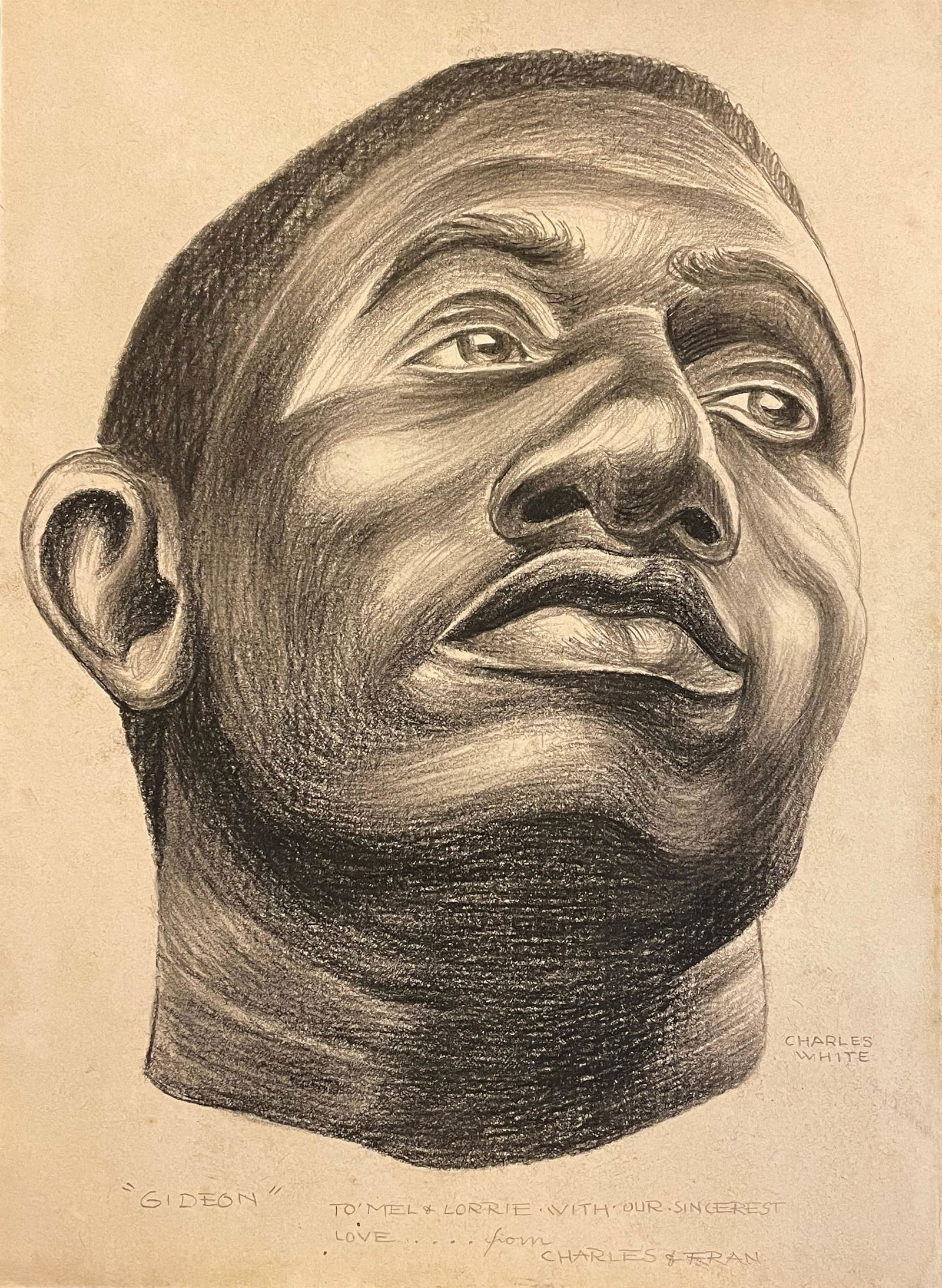 Charles White, Gideon: Charles White is one of the most well known and respected artists of the United States. A Black man, he was able to establish a career for himself based on his tremendous skill, in spite of the intens
