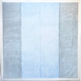 Agnes  Martin, Untitled Blue and Graphite  lithograph