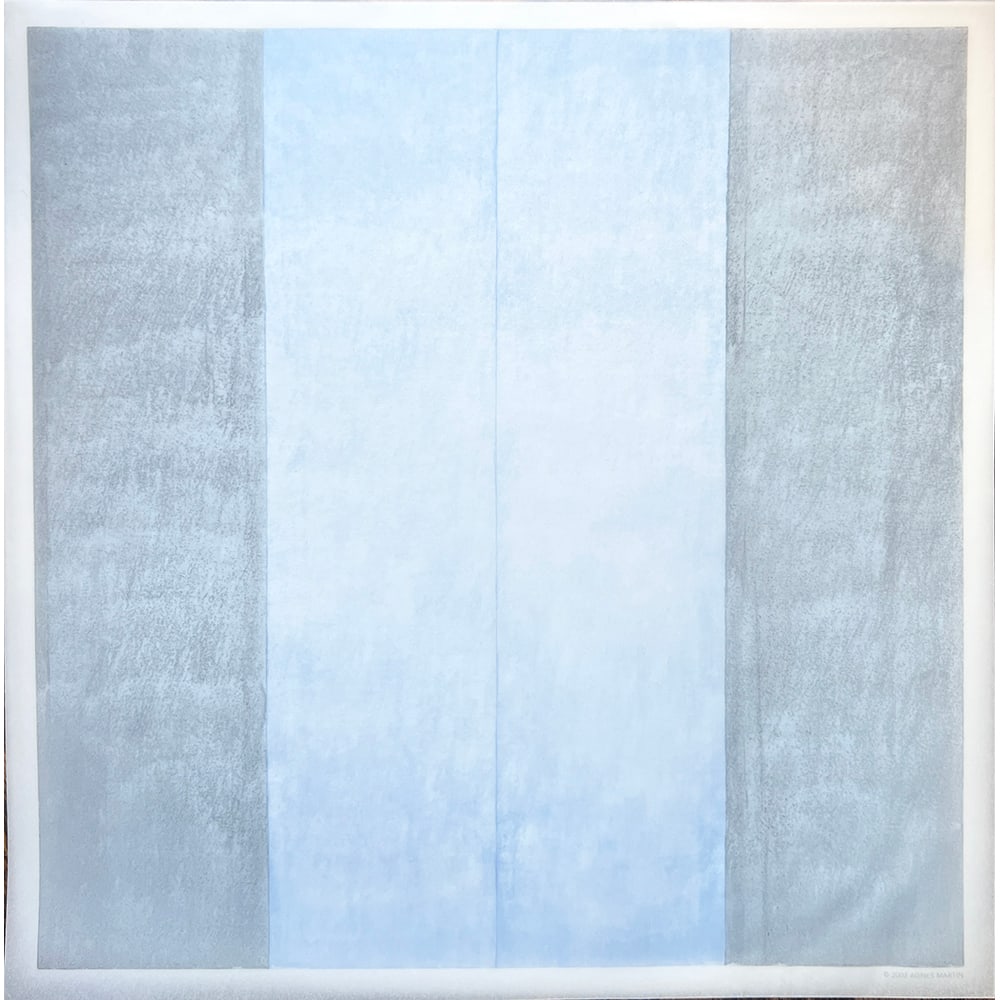 Agnes  Martin, Untitled Blue and Graphite  lithograph (1 of 1)
