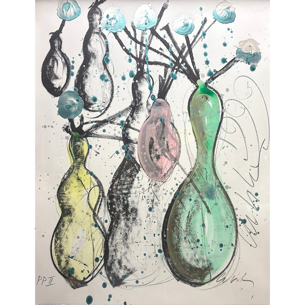 Dale Chihuly, Untitled (Yellow, Red, and Green Spears): Dale Chihuly is an internationally celebrated American artist best known for revolutionizing contemporary glass art through bold color and organic form. This 1999 lithograph, Untitled (Yellow, Red,