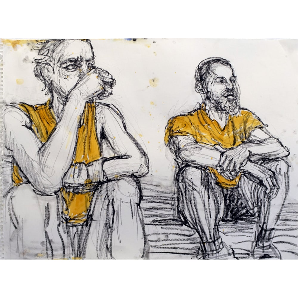 Swoon , TSR Drawing 31: Swoon (American, b. 1977) is internationally recognized for her compassionate portrayals of individuals and communities. TSR Drawing 31 is a 2020 mixed-media drawing on paper, measuring 17.7 +-ANc 24