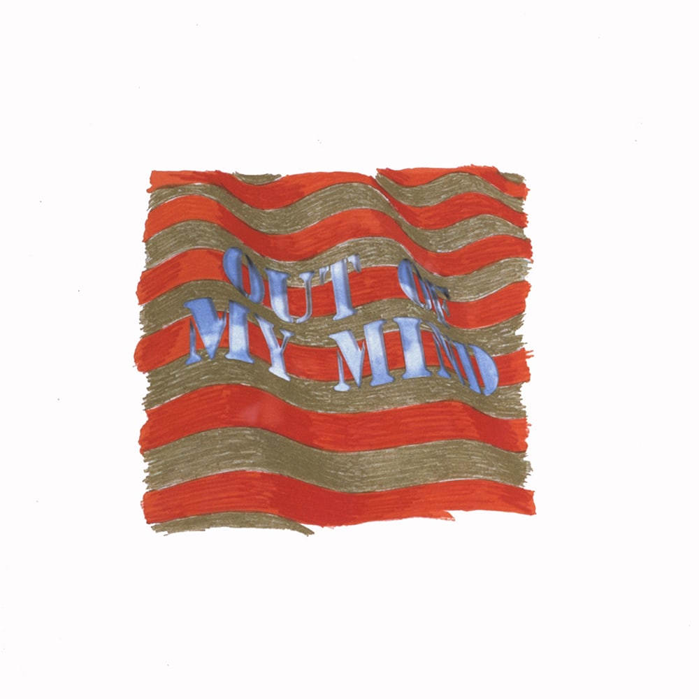 Nancy Dwyer, Out of My Mind: Nancy Dwyer+-IBk-s Out of My Mind lithograph, unframed, was printed by Landfall Press in 1991. It is offered unframed. Dwyer+-IBk-s works use language to provoke us to see images and our world