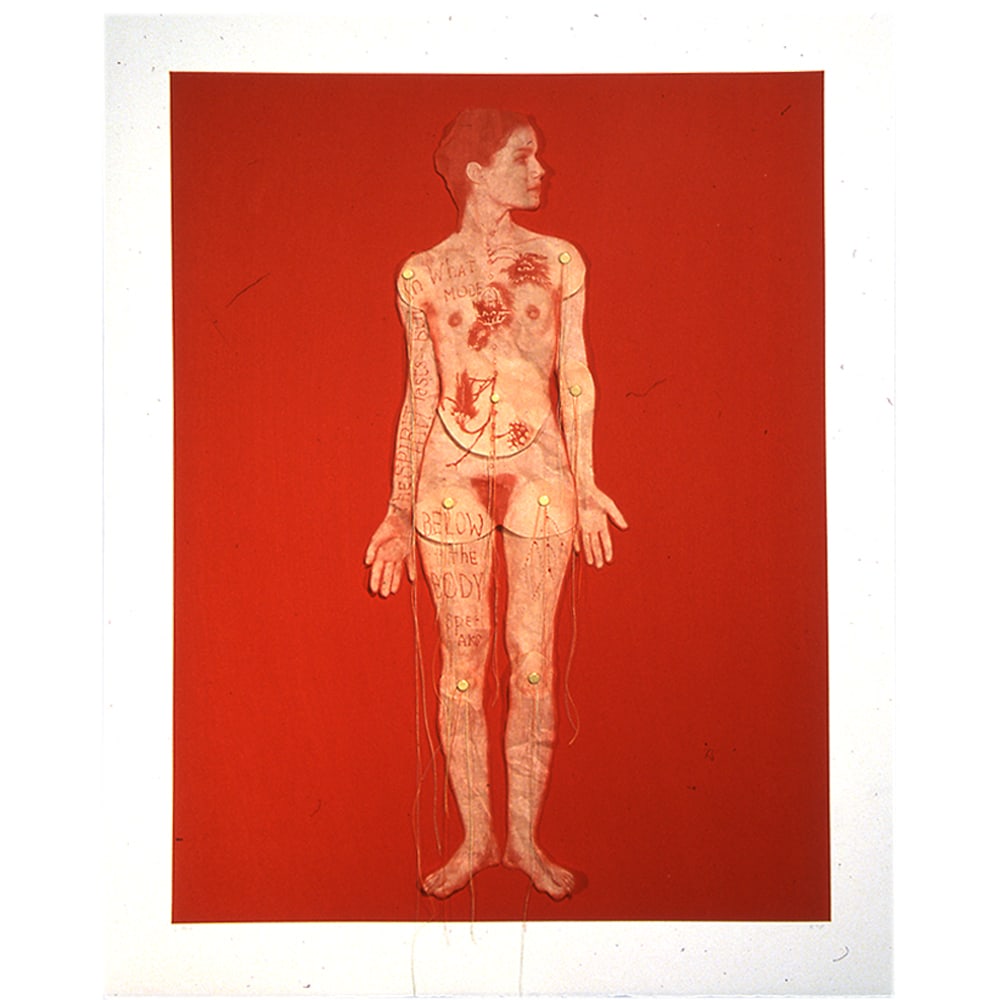 Lesley Dill, Girl Articulated: Lesley Dill is an American multimedia artist known for combining language with the human form. Her art focuses on the intersection of language and the human form, drawing inspiration from poets and