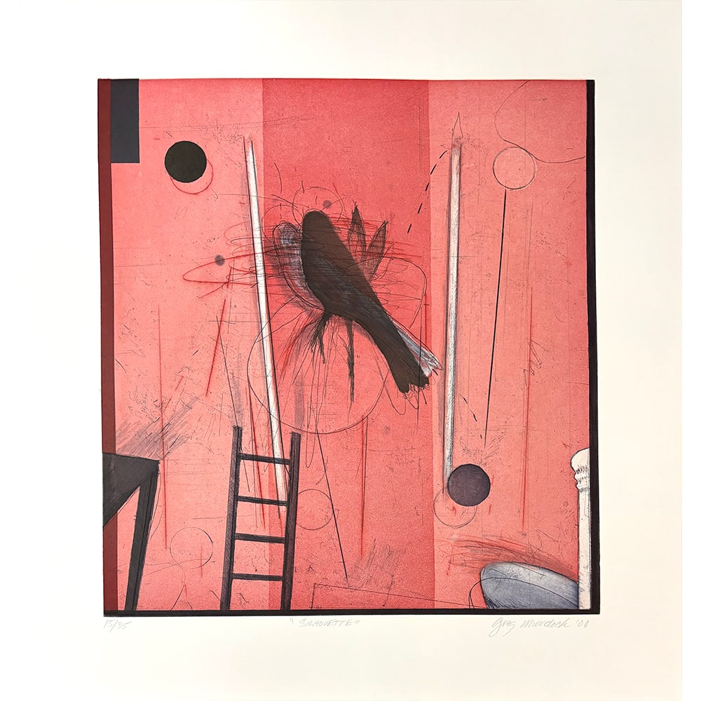 Greg Murdock, Silhouette: Greg Murdock is a Canadian artist whose work is exhibited internationally. He is well known for his works on paper as well as his paintings on panel, both of which include quiet metaphors for nature.