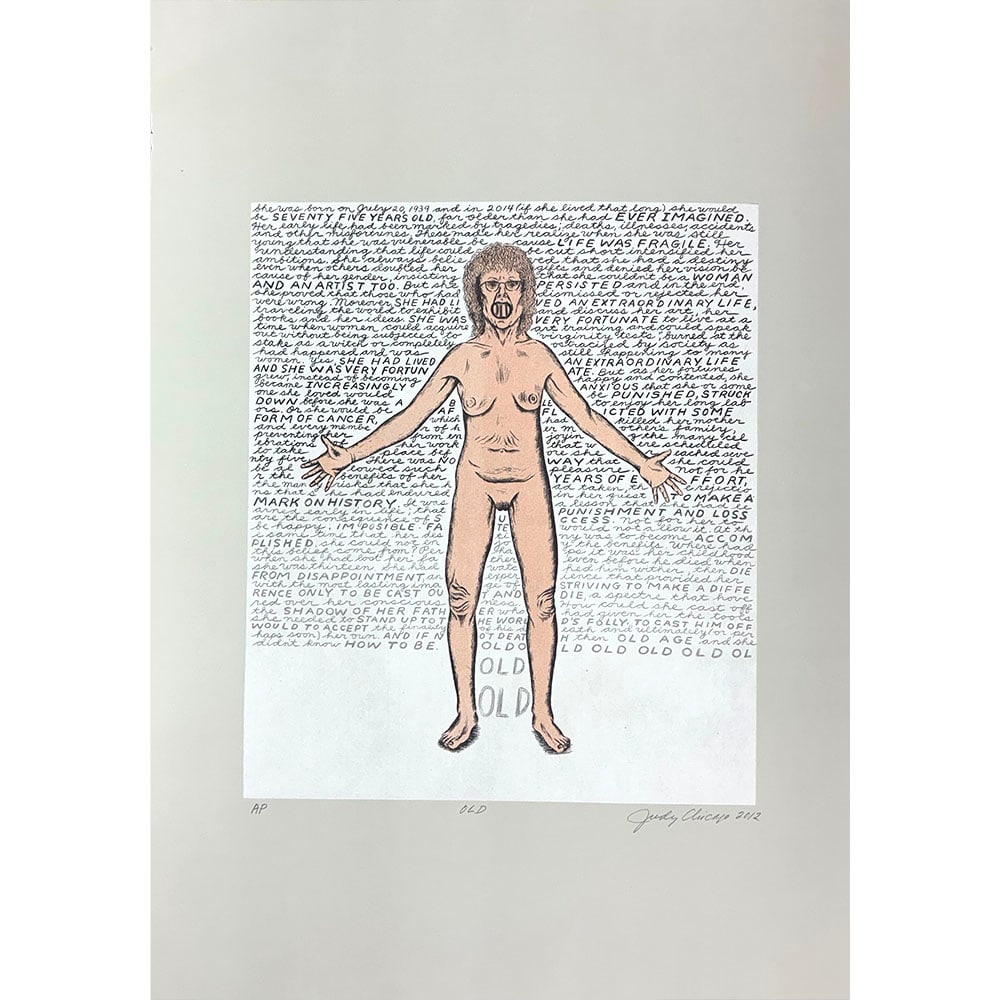 Judy Chicago, Old: Judy Chicago was born July 20, 1939 in Chicago, Illinois. She is an artist, author, feminist, educator, and intellectual whose career now spans five decades. Her influence both within and beyond the