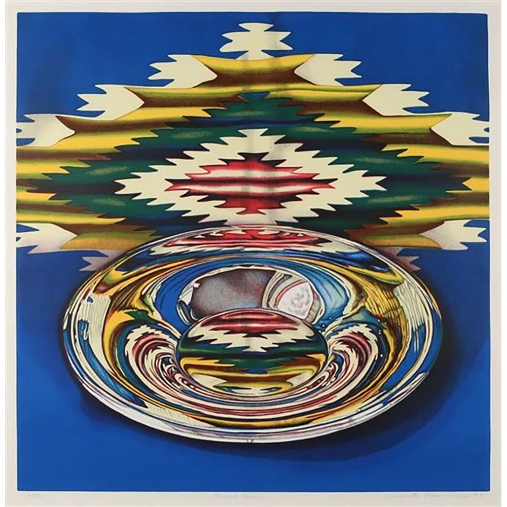 Jeanette Pasin Sloan, Roswell Saucer (Color): Jeanette Pasin Sloan's photorealistic paintings can be seen in the collections of museums such as The Metropolitan Museum of Art, The Smithsonian's Renwick Gallery, and the Art Institute of Chicago.