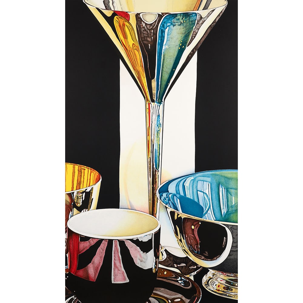 Jeanette Pasin Sloan, Sears Tower: Jeanette Pasin Sloan (b. 1946) is an American artist known for her meticulous depictions of architectural interiors and urban space. Sears Tower, created in 1986, is a ten-color lithograph that