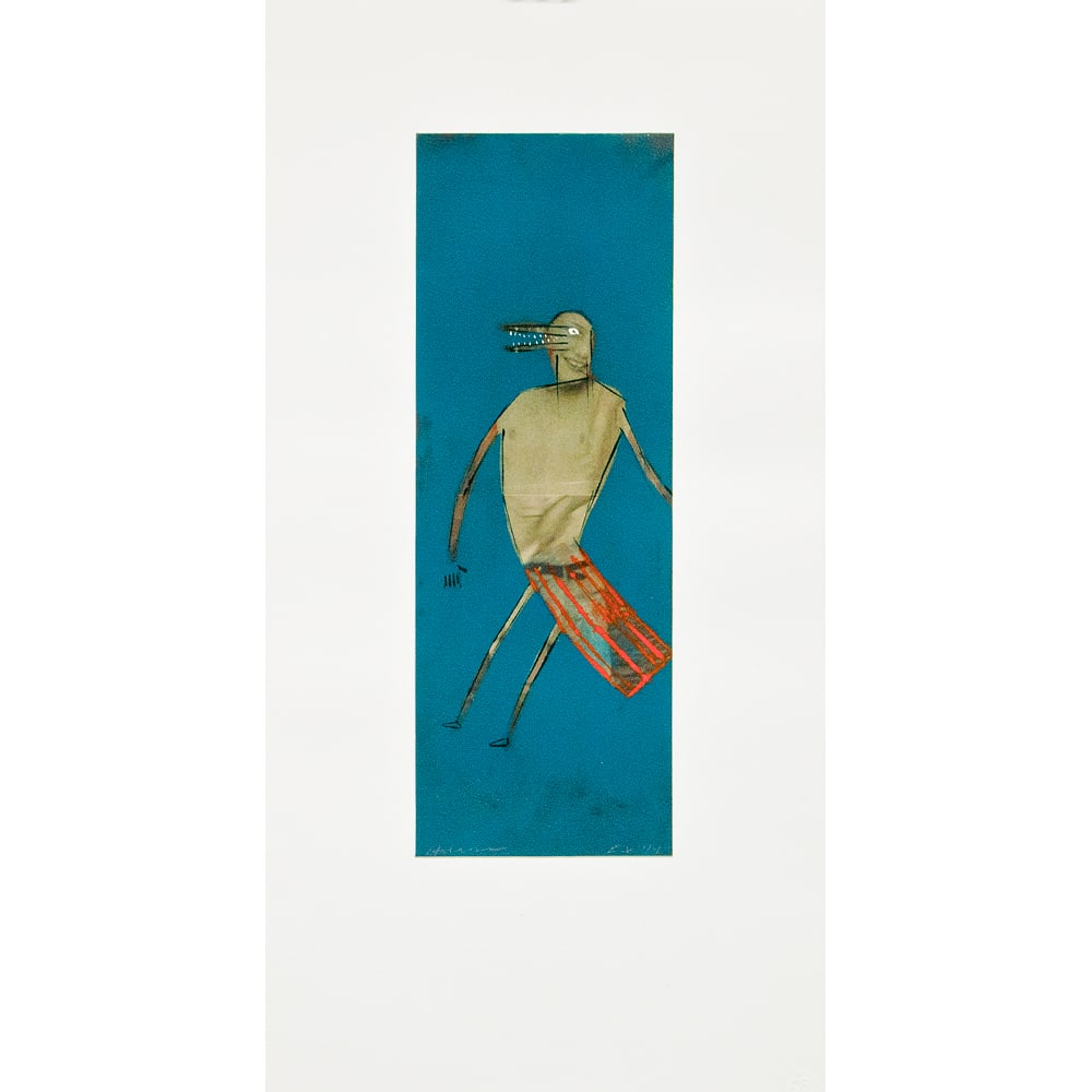 Holly Roberts, Bird Falling: Holly Roberts has long been one of the most intriguing contemporary artists living in New Mexico. Her career took off when revered gallerist Linda Durham first showed her work in Santa Fe. Roberts