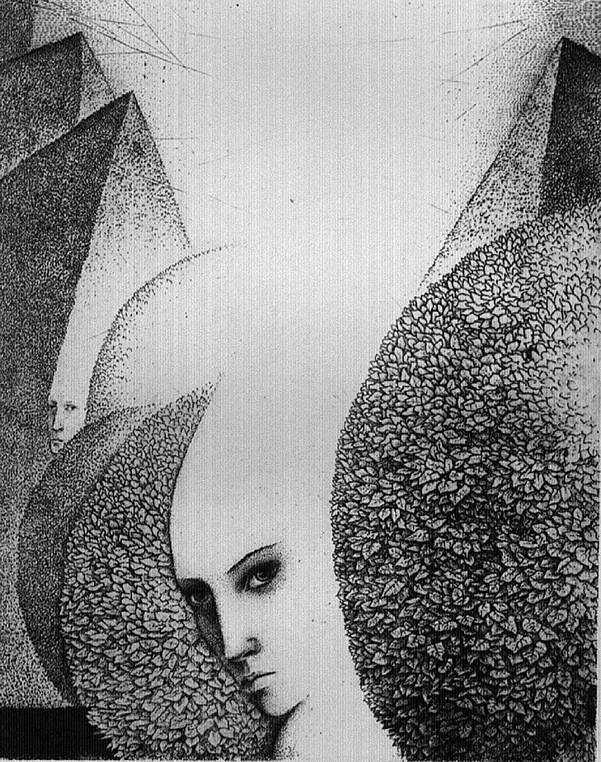 Nele Zirnite, Find Me: Find Me (1988) is a compelling early work by Nele Zirnite that suggests human presence through fragmented, shadowed forms. The intaglio technique enhances emotional depth and textural richness.