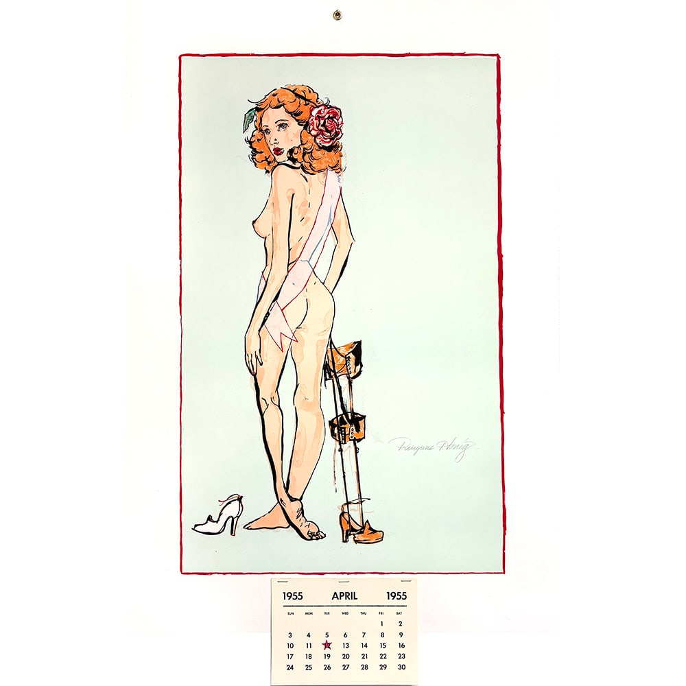 Peregrine Honig, Calendar Girl: Peregrine Honig is an American artist recognized for her intimate, psychologically complex figurative works. The figure is rendered with vulnerability and subtle tension, characteristic of Honig?s