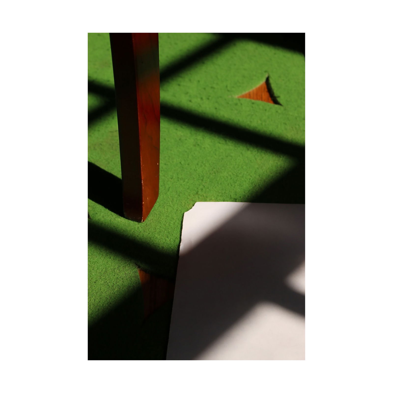 Sophie Carroll, Green Concentration: Sophie Carroll's photography is a complex combination of geometry, color, pattern, and repetition. This photograph has been exhibited at Turner Carroll Gallery and elsewhere internationally. The