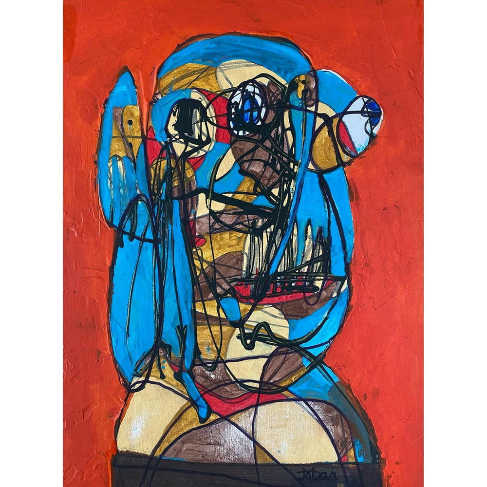 John Barker, Miss Charlotte: Santa Fe, New Mexico (USA) artist John Barker made up a word to describe his work–"distractionism." His art often feels simultaneously distracting and preoccupied. His style is slightly abstract