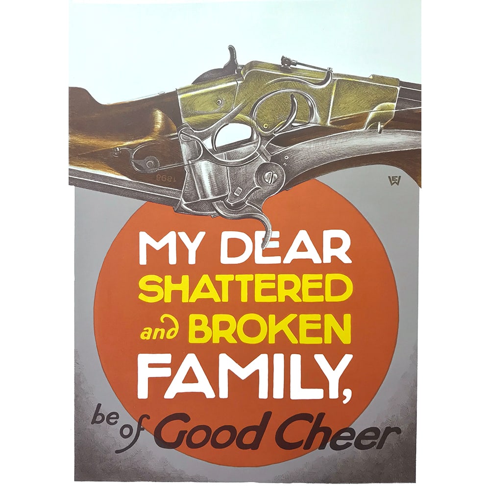 Ericka Walker, Have You Seen Heavier Firing?: Ericka Walker, an artist from the United States, created "Have You Seen Heavier Firing?" in 2018. It is an 8-color lithograph. Measuring 21.25 x 30 inches, this unframed work is edition II/II. The