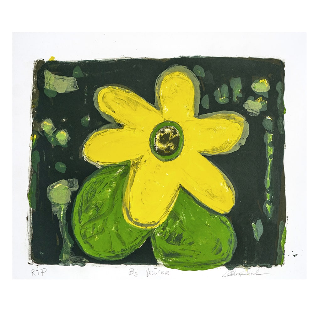 Kathryn Lynch, Big Yell'er: Kathryn Lynch’s Big Yell'er lithograph was printed in 2014 by Landfall Press. Her works are included in collections such as Fort Wayne Museum of art, Fort Wayne, IN, University of California