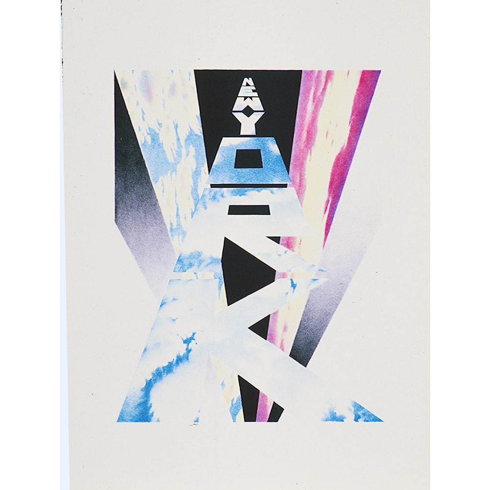 Eric Bulatov, New York: Eric Bulatov's lithograph titled New York was printed by Landfall Press. This is edition number 48/50, and is unframed. Bulatov was a major artist from Russia. His works have been shown