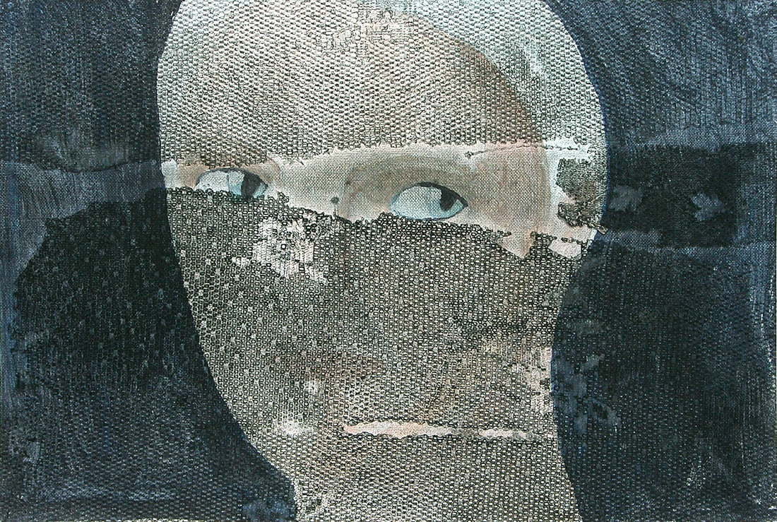 Christopher Banahan, Head (18): Christopher Banahan is known for his expressive figurative studies and experimental print techniques. Head (18) is a monotype on paper from 1997 that captures the human face through bold, gestural mar