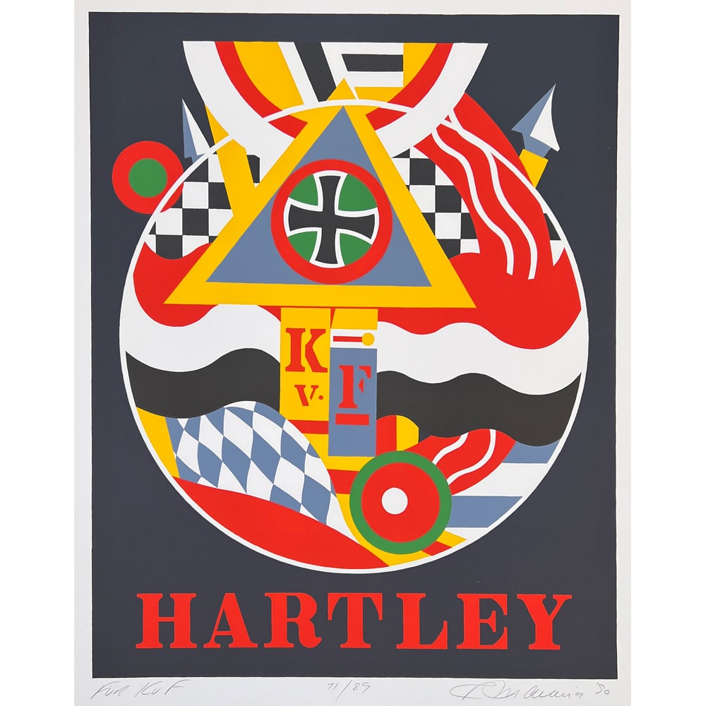 Robert Indiana, Fur KvF: Für K.v.F. is part of the series The Hartley Elegies, and was inspired by the painting Portrait of a German Officer (1914) by American modernist painter Marsden Hartley. In that painting Hartley