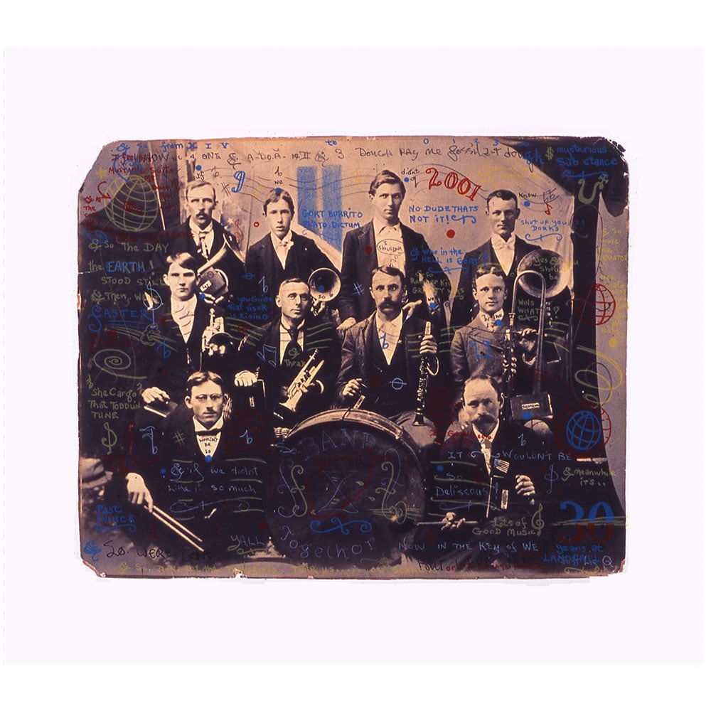 William T. Wiley, Band Together: William T. Wiley is primarily known for mystical watercolors that whimsically move between references to pop culture, literature, and art history, though he has worked in a variety of media, including