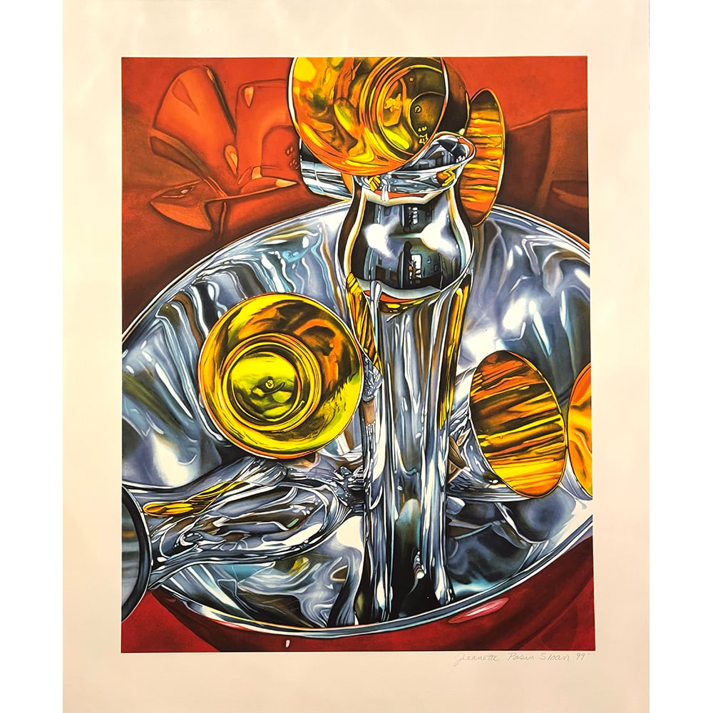 Jeanette Pasin Sloan, Untitled: Born in Chicago in 1946, Sloan became a mother in the 1970s. Feeling the claustrophobia of young motherhood, stuck in her small apartment, she began to paint all of the objects in her kitchen from cer