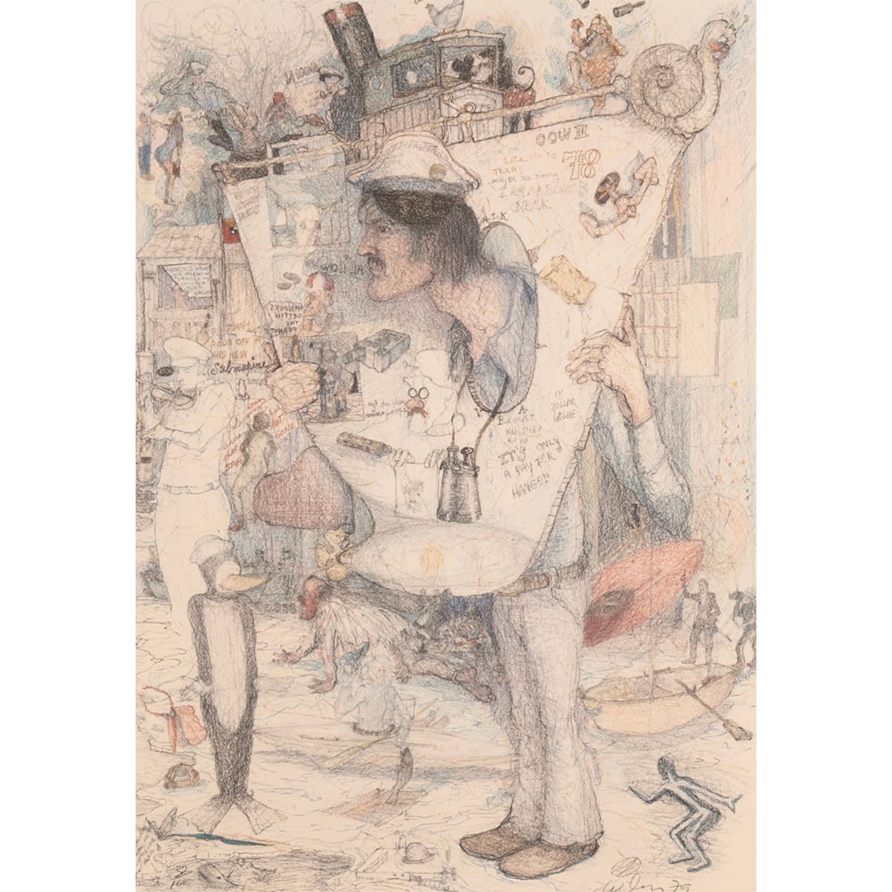 William T. Wiley, Captain Crowbar lithograph (1 of 1)