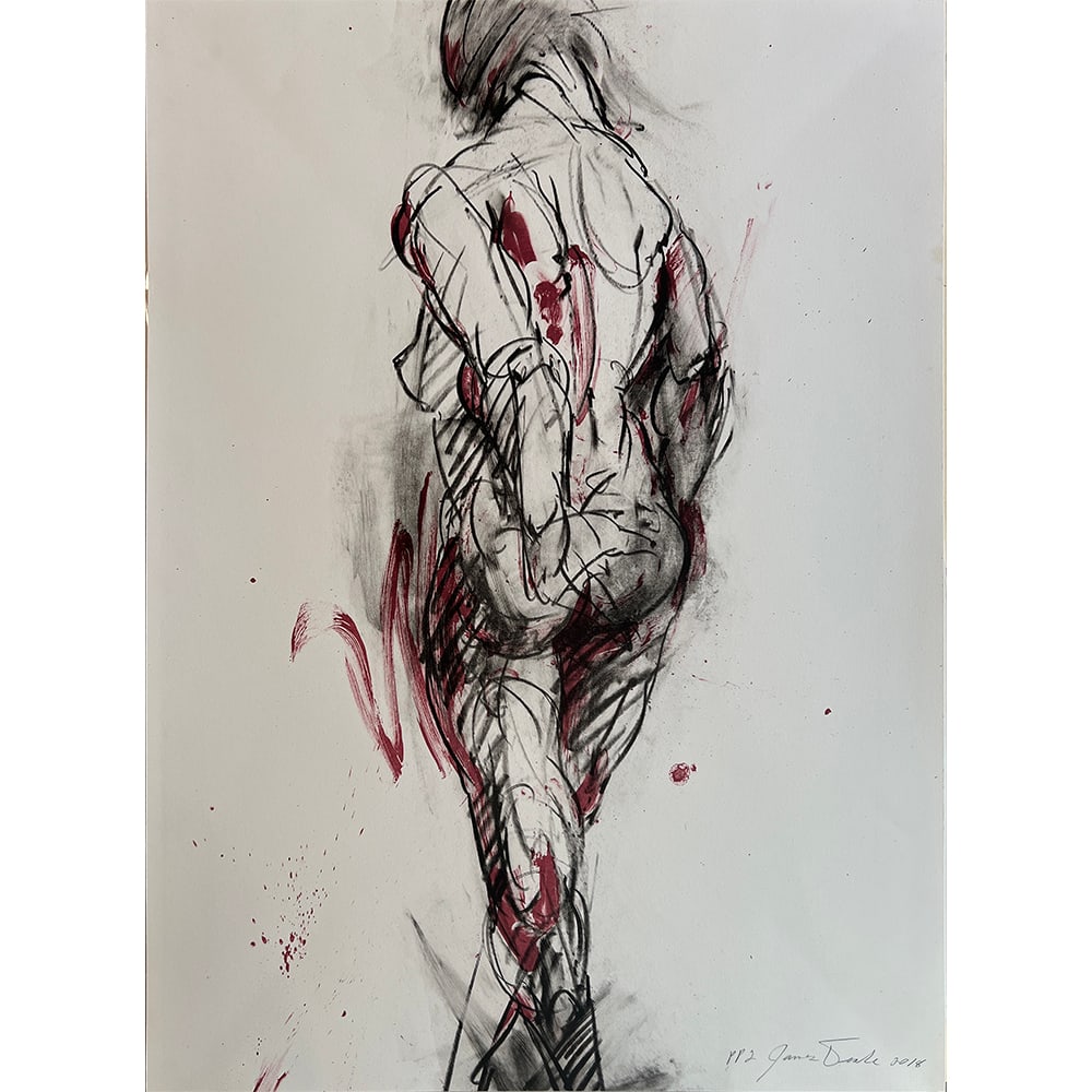 James Drake, Model Prints-Vertical: James Drake (b. 1946) is an American artist celebrated for his psychologically complex figurative work. Model Prints – Vertical, created in 2018, is a lithograph that exemplifies Drake’s