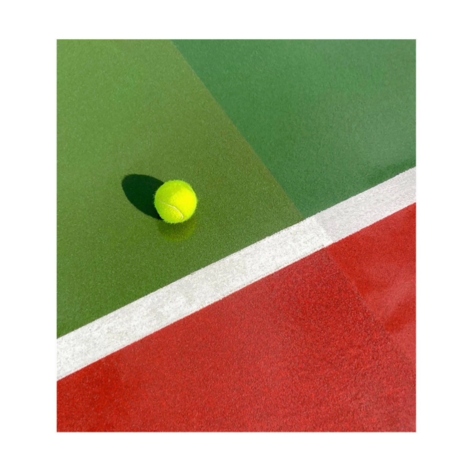 Sophie Carroll, Court: Sophie Carroll, an artist from the United States, photographed "Court" in 2020. Measuring 8 x 8 inches, this framed work is edition 1/20. The composition captures a minimal, geometric scene with vivid