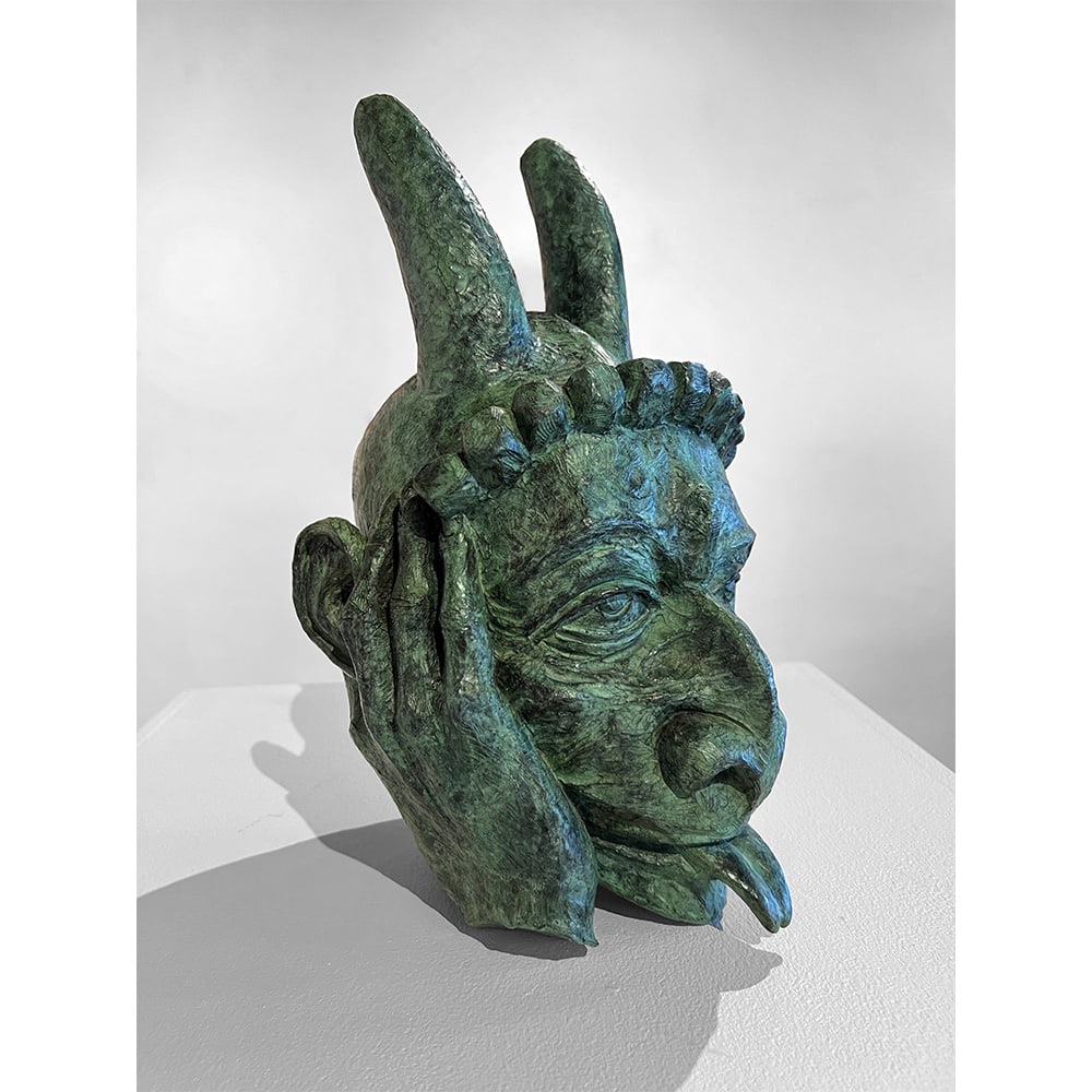 Terry Allen, Angels (Horned): American multidisciplinary artist Terry Allen produced Angels (Horned) in 1995 as a bronze sculpture. The imaginative work combines humor, mythology, and folk-inspired symbolism through expressive