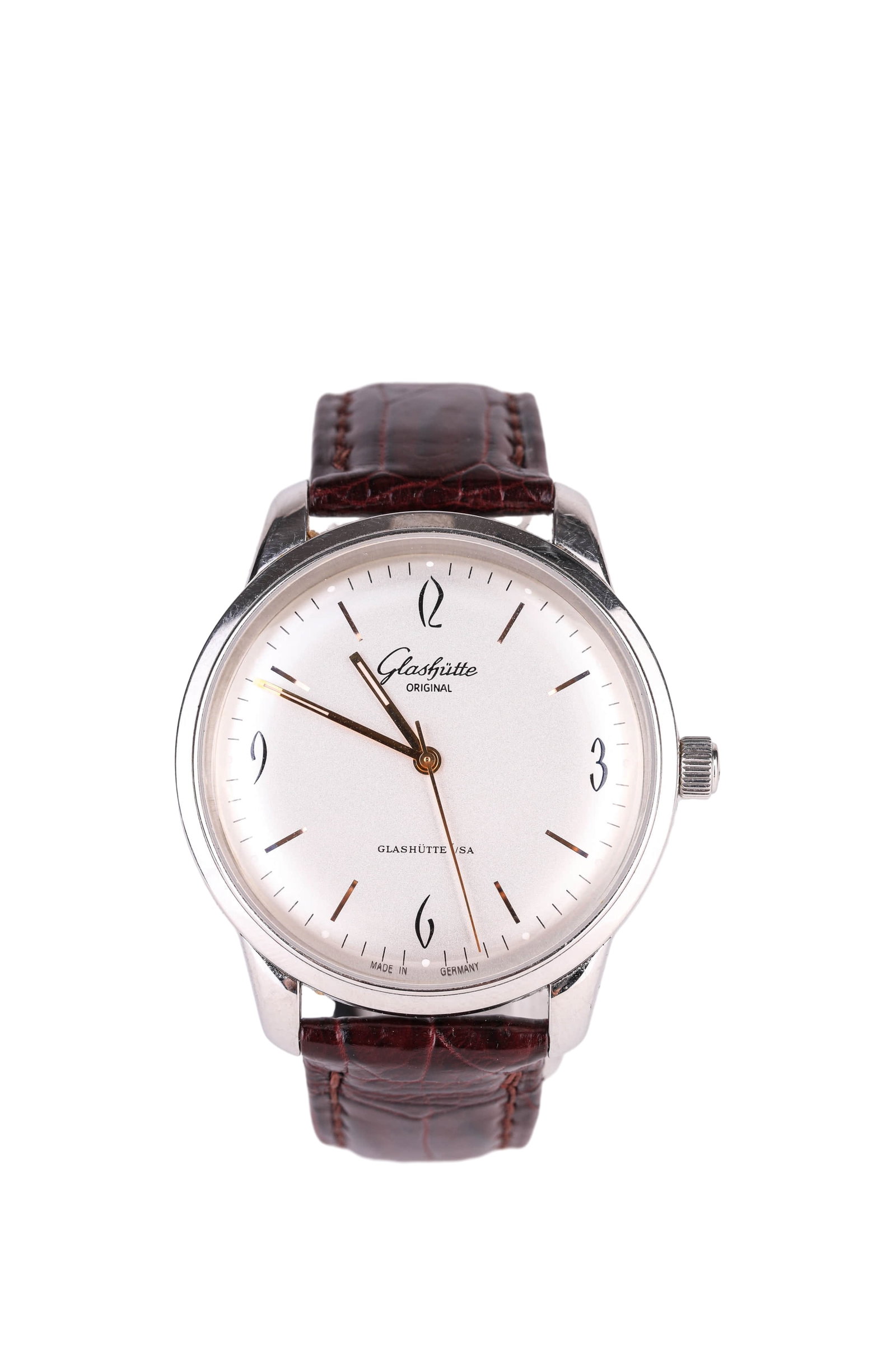 GLASHüTTE MECHANICAL WRISTWATCH: GLASHüTTE MECHANICAL WRISTWATCH Dimensions: Width: 4.2 cm (1.7 in.). All measurements are approximate.